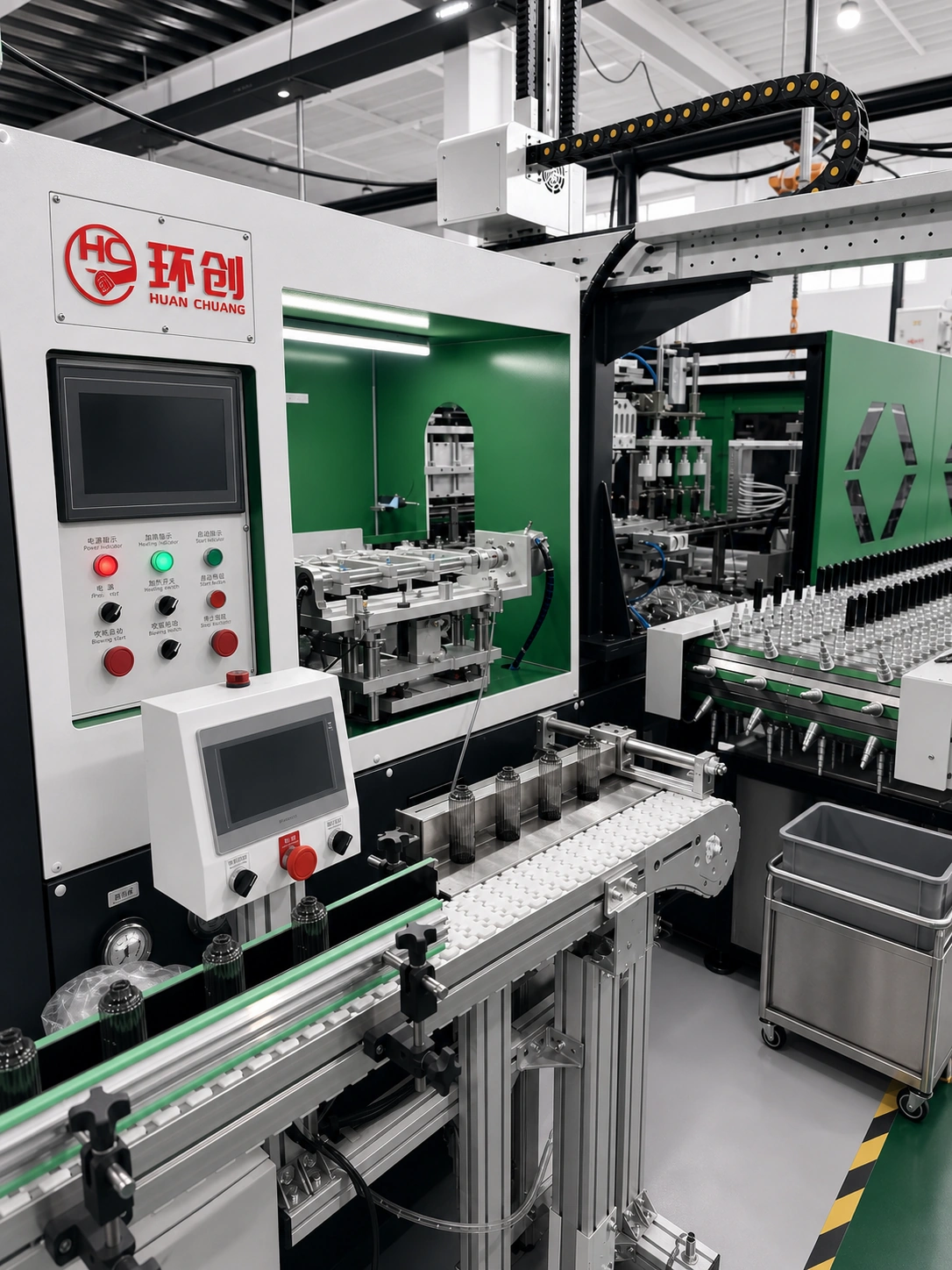 Blow-molding equipment and operating station