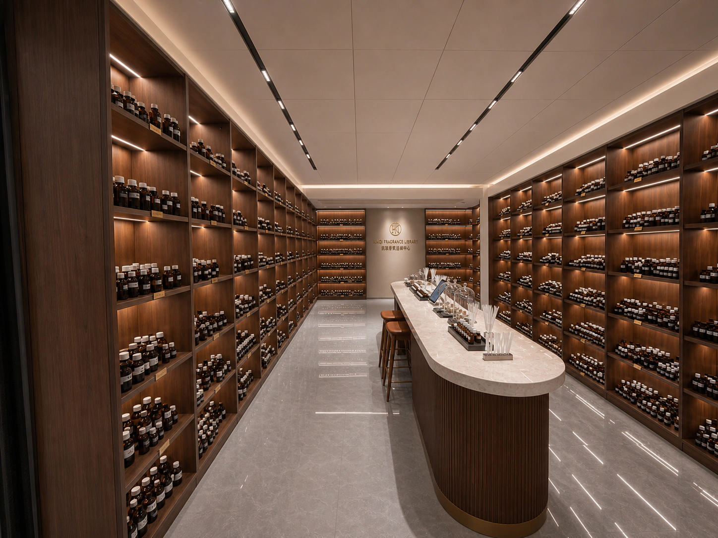 Fragrance samples organized by category